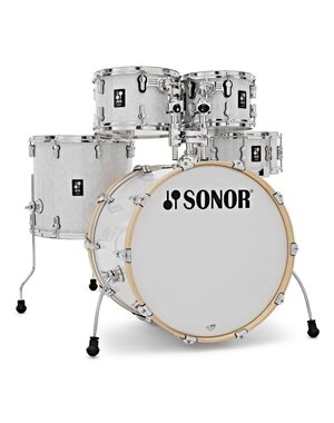 Sonor Sonor AQ2 20" Studio Shell Maple Drum Kit, White Pearl