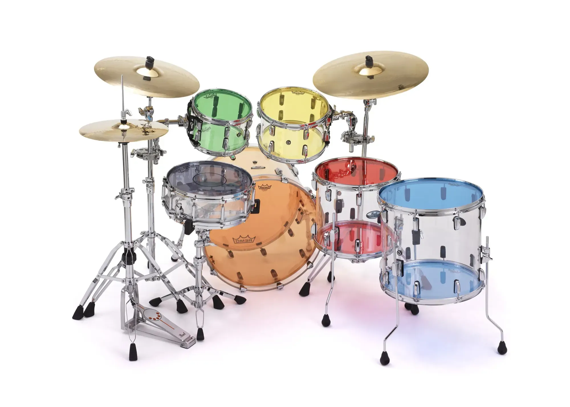 What is the difference between Remo and Evans colourful drum heads?