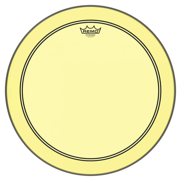 Remo Remo 18" Powerstroke 3 Colortone Bass Drum Head, Yellow