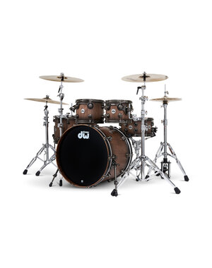 DW Drums DW Collectors Series 22" Pure Walnut Drum Kit, Satin Natural