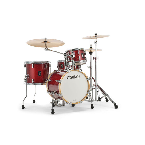 Sonor Sonor AQX 16” Jungle Drum Kit, Red Moon Sparkle