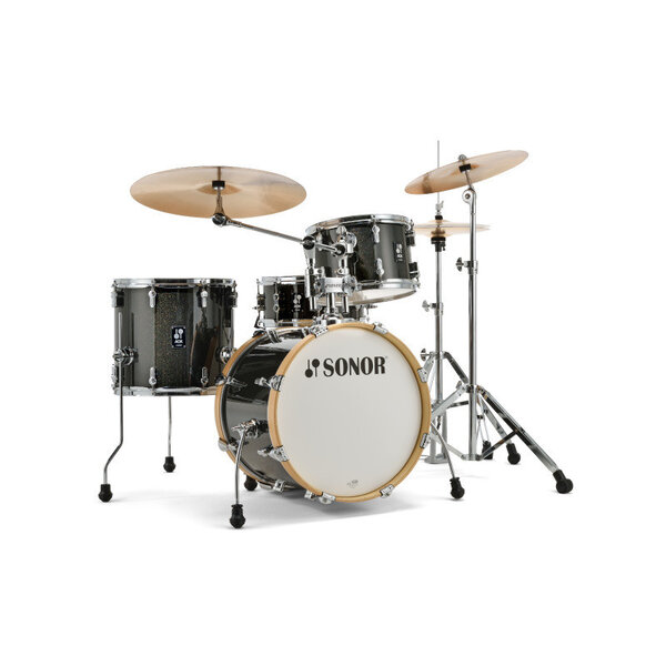 Sonor Sonor AQX 18” Jazz Drum Kit, Black Midnight Sparkle