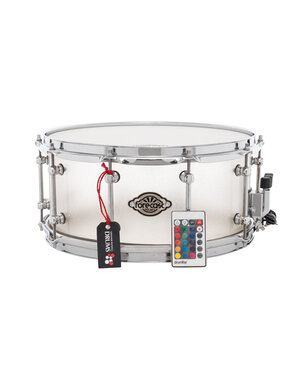 Forecast Forecast 14" x 6.5" Acrylic Snare Drum, Frosted Sparkle w/LED Lights