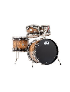 DW Drums DW Collectors Exotic 333 22" Drum Kit, Candy Black Burst Over Olive Ash Pinstripe