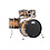 DW Drums DW Collectors Exotic 333 22" Drum Kit, Candy Black Burst Over Olive Ash Pinstripe