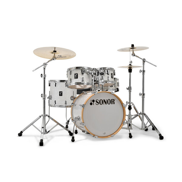 Sonor Sonor AQ2 20" Studio Shell Maple Drum Kit, White Pearl