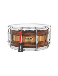 Pork Pie Pork Pie Percussion 14" x 7" Cherry Bubinga Snare Drum, Rosewood Zebrawood