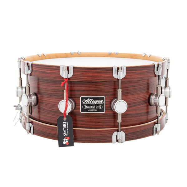 Allegra Master Craft Series 14" x 6" Snare Drum, Rosewood w/Wood Hoops