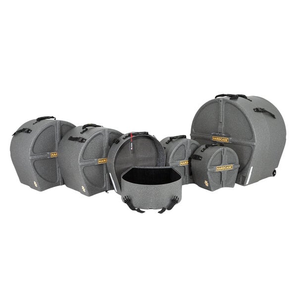 Hardcase Hardcase HROCKFUS(6) Fully Lined Drum Case Set,  Granite