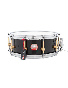 Hive Drums Hive 'The Worker' 14" x 5.5" 3mm Aluminium Snare Drum, Black Powder Coat w/Red Gaskets