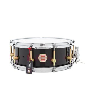 Hive Drums Hive 'The Worker' 14" x 5.5" 3mm Aluminium Snare Drum, Black Powder Coat w/Red Gaskets