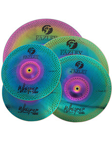  Fazley Whisper Rainbow Low Volume Cymbal Set & Case