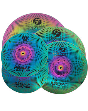  Fazley Whisper Rainbow Low Volume Cymbal Set & Case