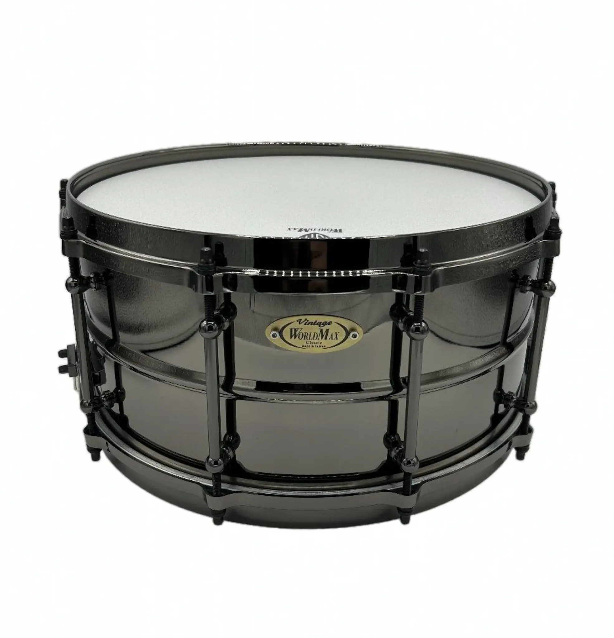 WorldMax Black Brass 14” x 6.5” Snare Drum | Graham Russell Drums