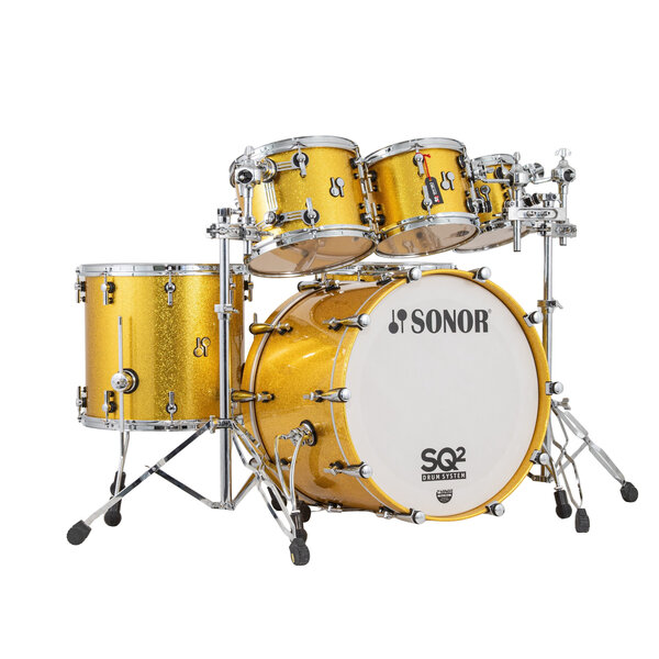 Sonor Sonor SQ2 22" Birch Drum Kit, Gold Sparkle High Gloss