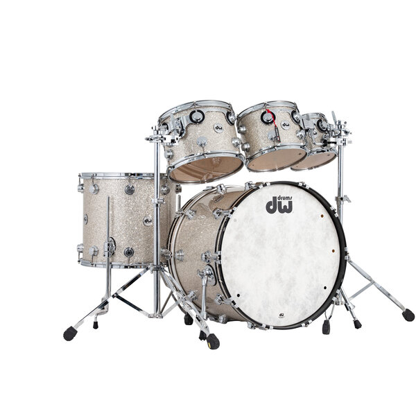 DW Drums DW Collectors 22" Maple/Purple Core Drum Kit, Broken Glass