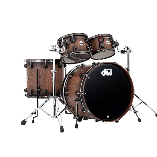 DW Drums DW Collectors Series 22" Pure Walnut Drum Kit, Satin Natural
