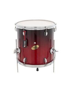 Ludwig Ludwig Accent CS Custom 14" x 14" Floor Tom Drum, Wine Red Sparkle Fade & Legs