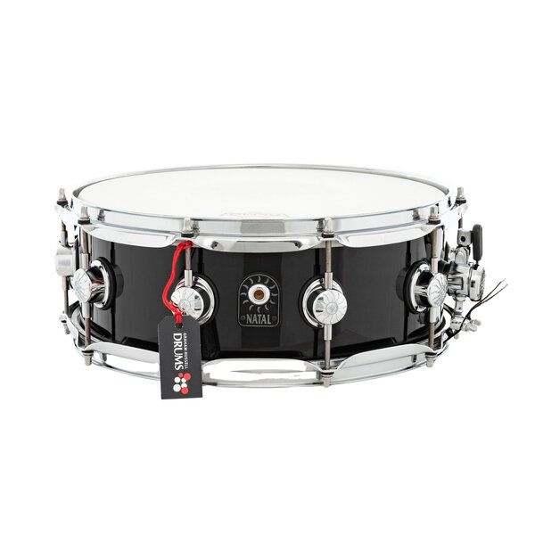 Natal Natal Ash 14" x 5.5" Snare Drum, Solid Black