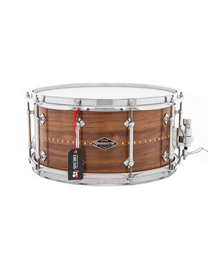 Craviotto Craviotto Custom Shop 14" x 7" Walnut Snare Drum, Natural with Inlay