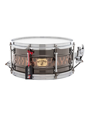  RAW (Rock & Whiskey) 13" x 6.5" Hammered Black Copper Snare Drum