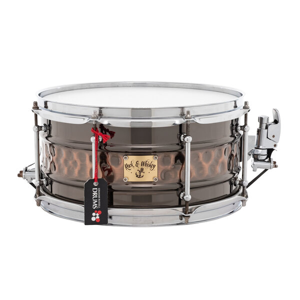 RAW (Rock & Whiskey) 13" x 6.5" Hammered Black Copper Snare Drum