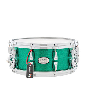 Yamaha Yamaha Absolute Hybrid Maple 14" x 6" Snare Drum, Jade Green Sparkle