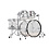 DW Drums DW Design Series 22" Acrylic Drum Kit, Clear