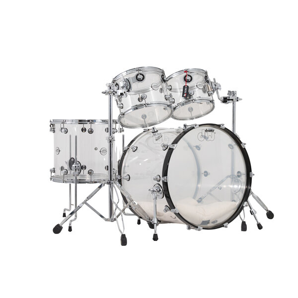 DW Drums DW Design Series 22" Acrylic Drum Kit, Clear