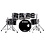Yamaha Yamaha Recording Custom 9000 22" Drum Kit, Piano Black