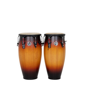 Latin Percussion LP LP646NY-VSB City 10" & 11" Vintage Sunburst Wood Conga Set (No Stand)