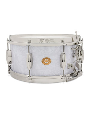 Slingerland Slingerland Radio King Gene Krupa Signature 14" x 6.5" Solid Maple Snare Drum, White Marine Pearl