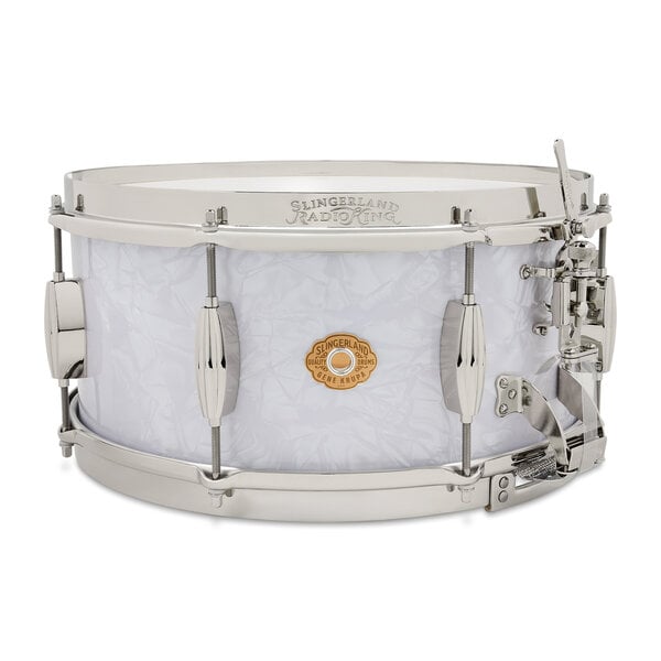 Slingerland Slingerland Radio King Gene Krupa Signature 14" x 6.5" Solid Maple Snare Drum, White Marine Pearl