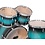 Pearl Pearl SBX Session Studio 22" Drum Kit, Blue Burst Lacquer