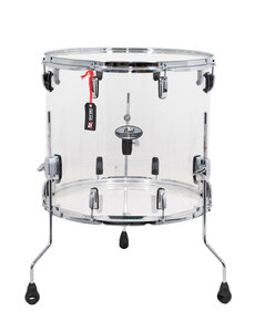 Pearl Pearl Crystal Beat 18" x 16" Floor Tom Drum, Clear
