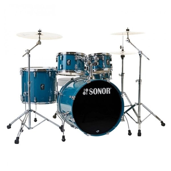 Sonor Sonor AQ1 20'' Studio Birch Drum Kit, Caribbean Blue with HS 2000 Hardware Pack