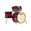 Tama Tama Silverstar 22" Birch Drum Kit, Transparent Red Burst Lacquer