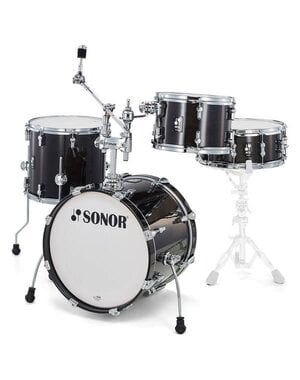 Sonor Sonor AQ2 18" Bop Shell Maple Drum Kit, Transparent Stain Black