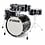 Sonor Sonor AQ2 20" Studio Shell Maple Drum Kit, Transparent Stain Black