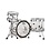 Pearl Pearl Crystal Beat 22" Acrylic Drum Kit, Clear