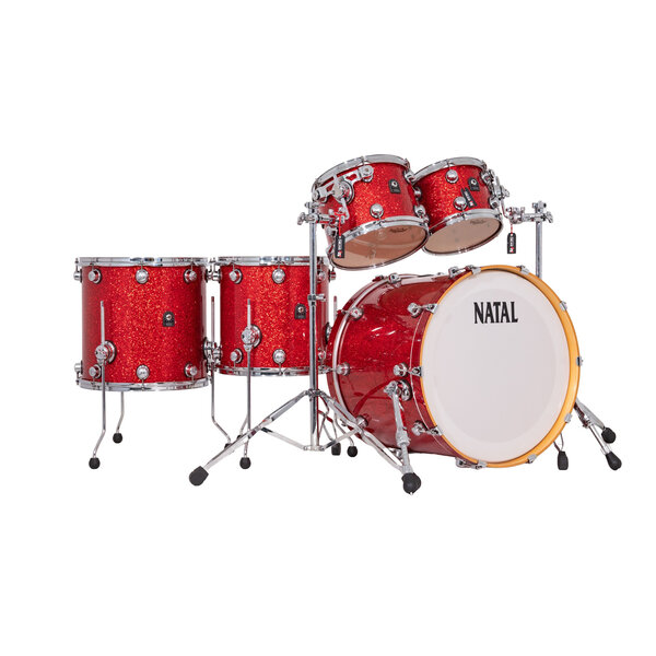 Natal Natal Originals 22" Maple Drum Kit, Red Sparkle