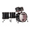 Sonor Sonor SQ2 24" Birch Drum Kit, Black Sparkle High Gloss w/Fiery Red Interior
