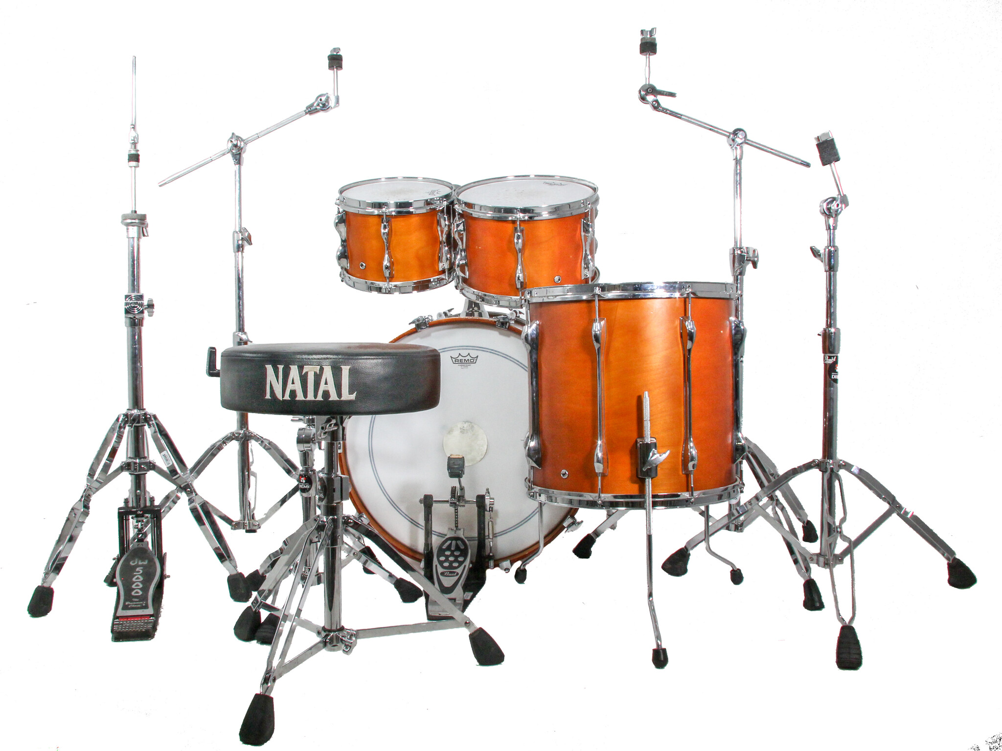 Yamaha Recording Custom four-piece hire kit from a second angle