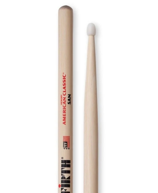 Wood tip and nylon tip drum sticks