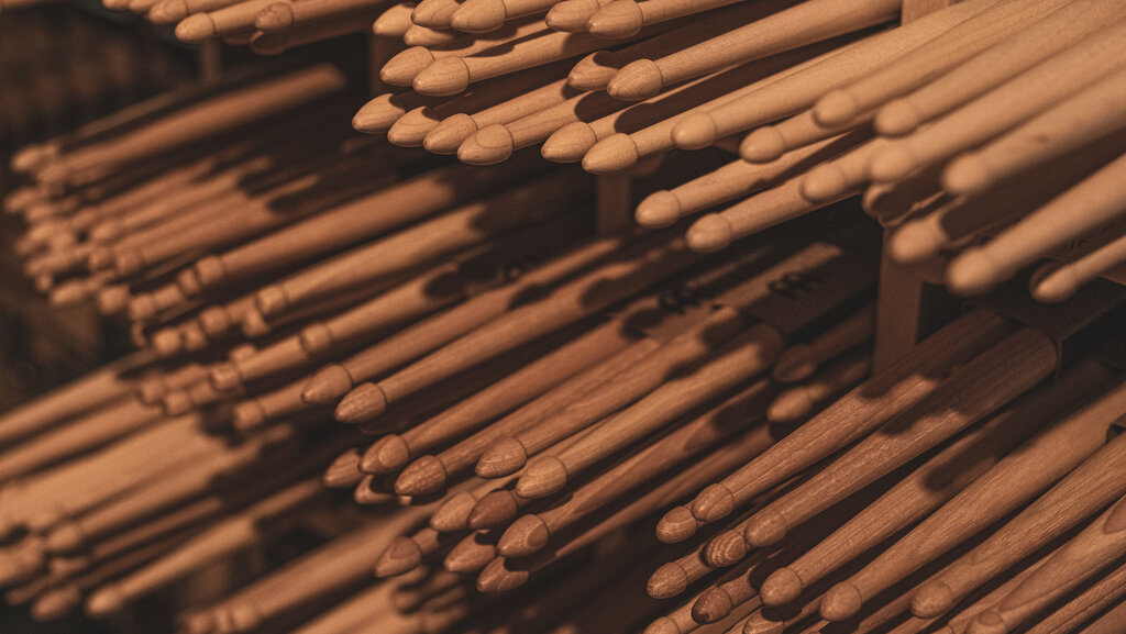 Common drum stick tip shapes