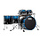 Natal Natal Originals Custom 22" Walnut/Birch Drum Kit, Blue Sparkle to Black Fade