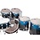 Natal Natal Originals Custom 22" Walnut/Birch Drum Kit, Blue Sparkle to Black Fade