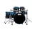 Natal Natal Originals Custom 22" Walnut/Birch Drum Kit, Blue Sparkle to Black Fade