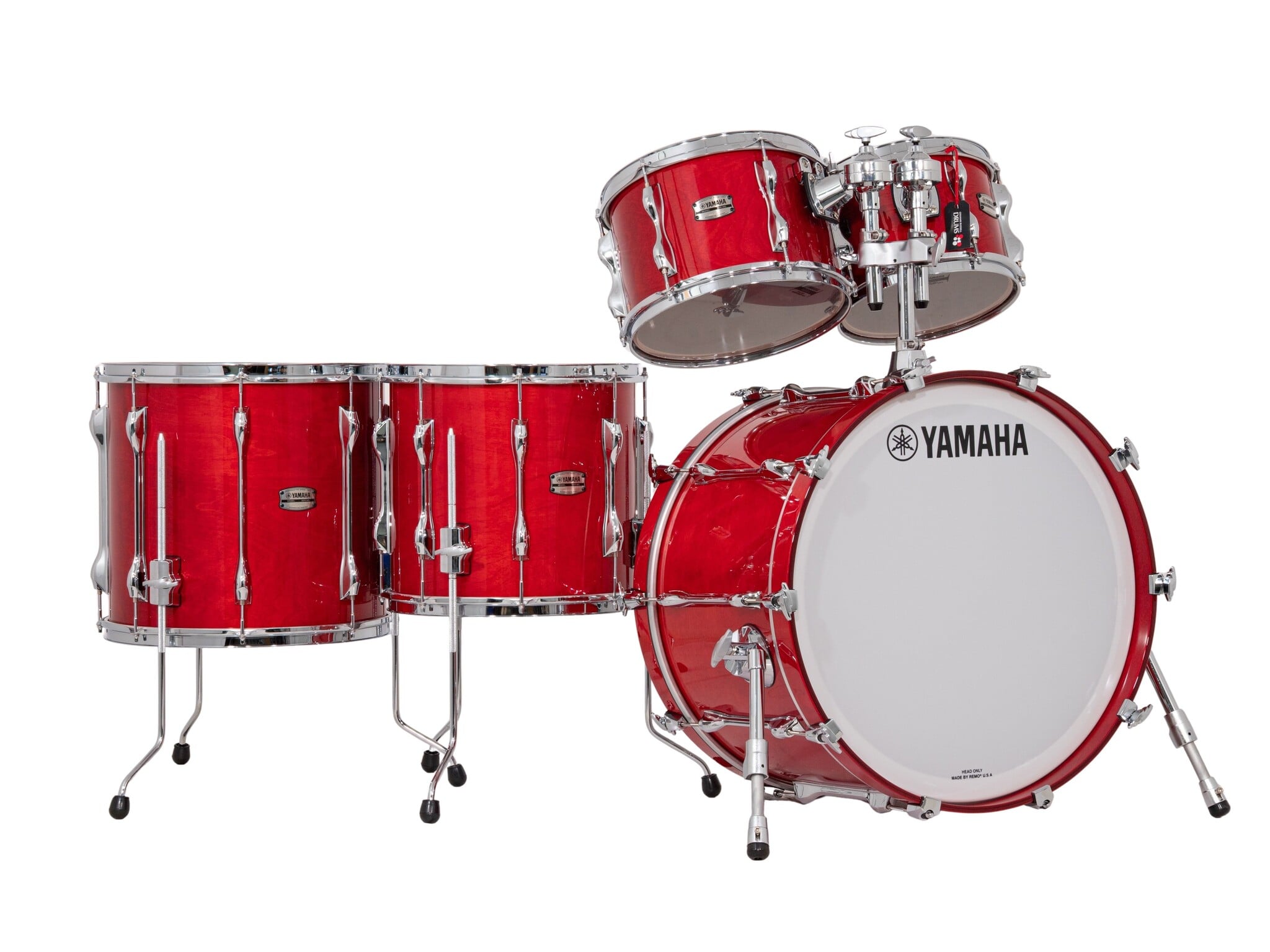 Yamaha Recording Custom drum kit in Red Autumn