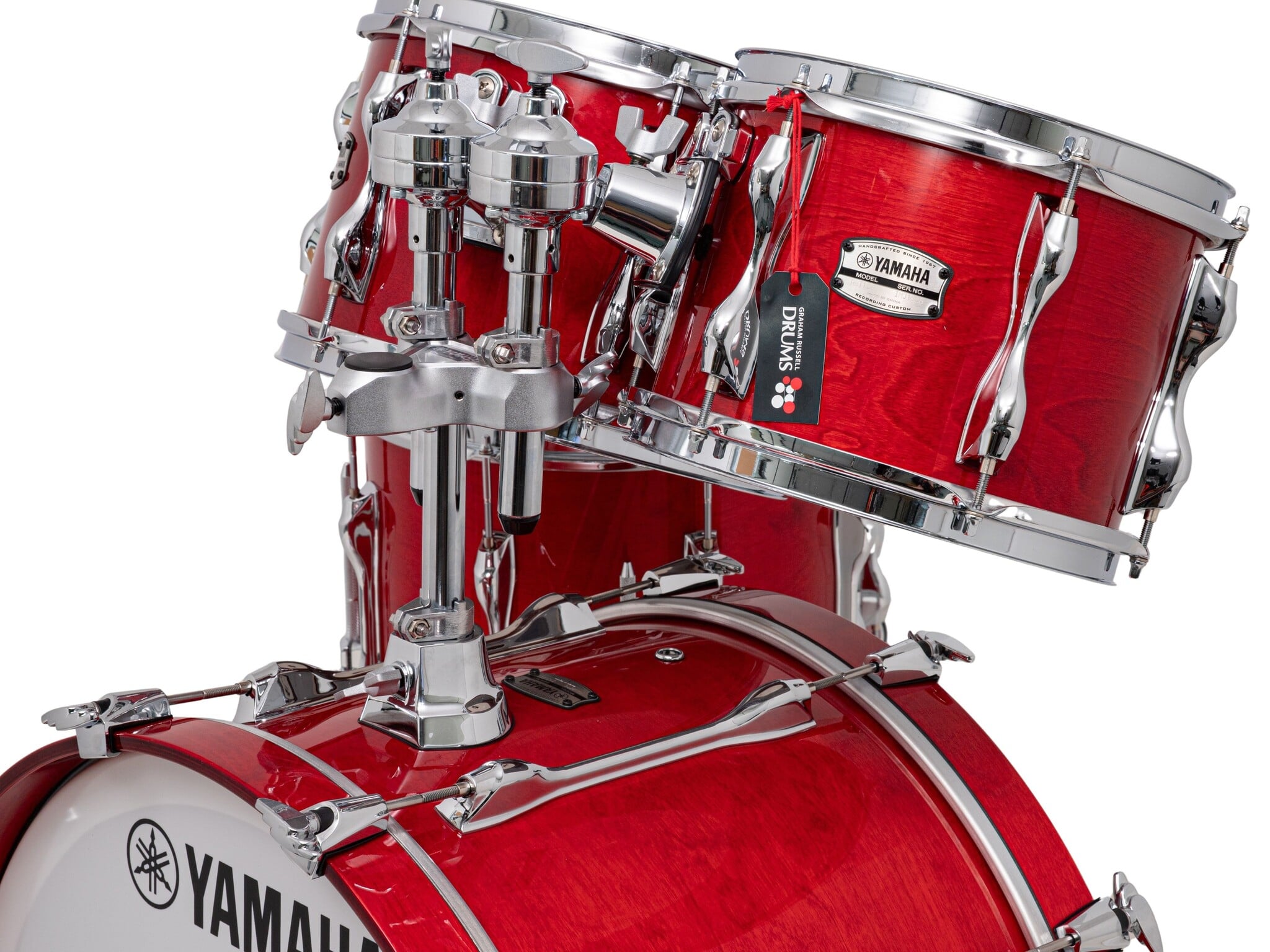 Yamaha Recording Custom drum kit in Red Autumn